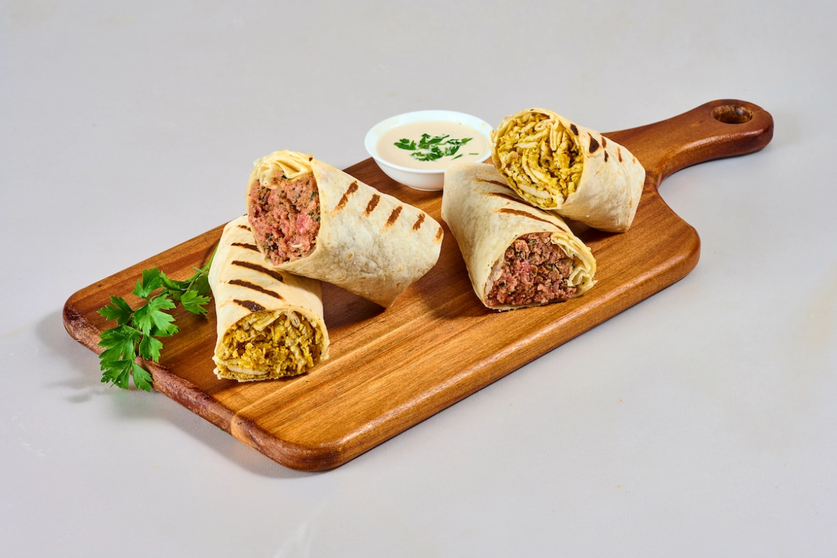 טורטייה מקסיקני עוף ובקר